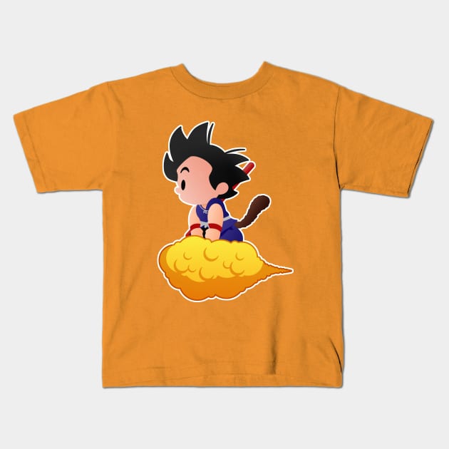 Kid Goku Crossing Kids T-Shirt by JPenfieldDesigns